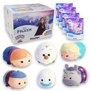 SQUISHY FROZEN TSUM TSUM: FUNNY BOX 4 BUSTINE CON PERSONAGGI DIFFERENTI