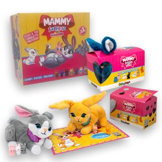 MAMMY SURPRISE BUNNIES - FUNNY BOX CON 2 PELUCHE DIVERSI