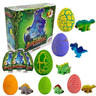 MEGA JURASSIC EGGS: FUNNY BOX CON 3 SOGGETTI DIVERSI