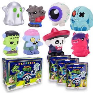 Pluffers Squishy Monster Series 2: Funny Box con 3 personaggi diversi.