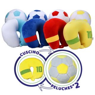 Travel Football - Cuscino da viaggio diventa un pallone peluche | Pezzo singolo
